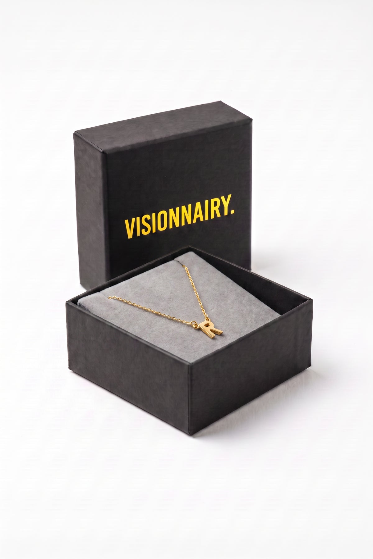 Gold Plated Necklace Initial Letter R
