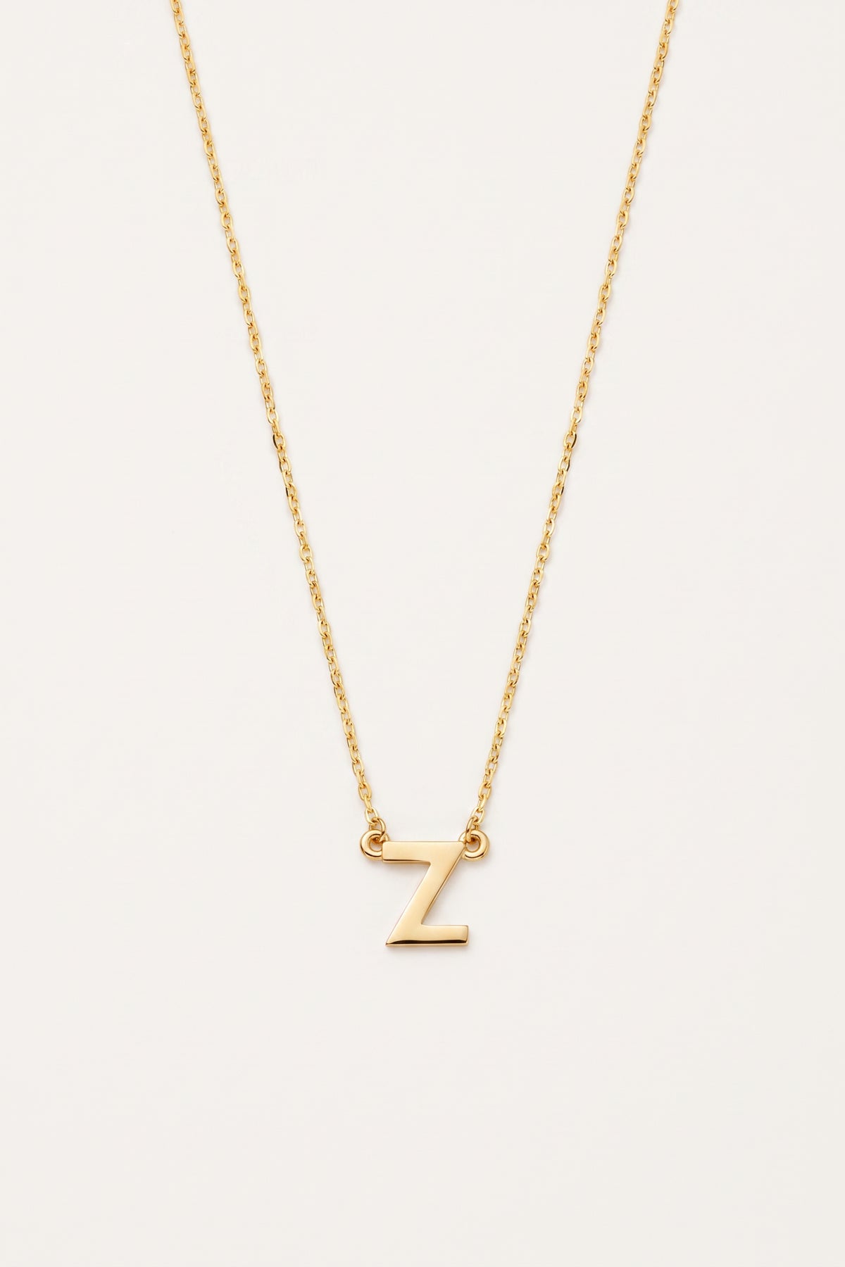 Gold Plated Necklace Initial Letter Z