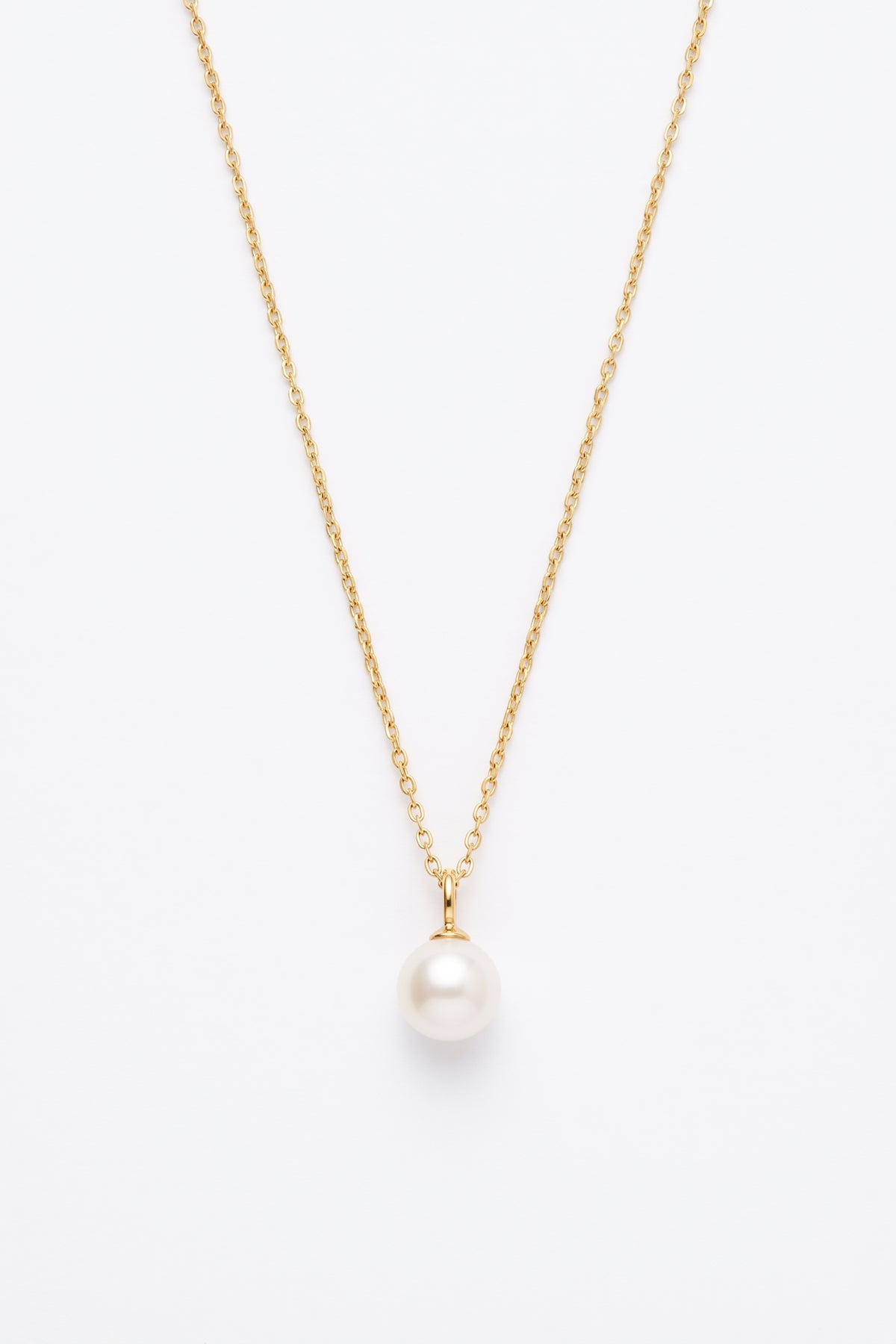 Gold Plated Necklace Pearl Drop Pendant