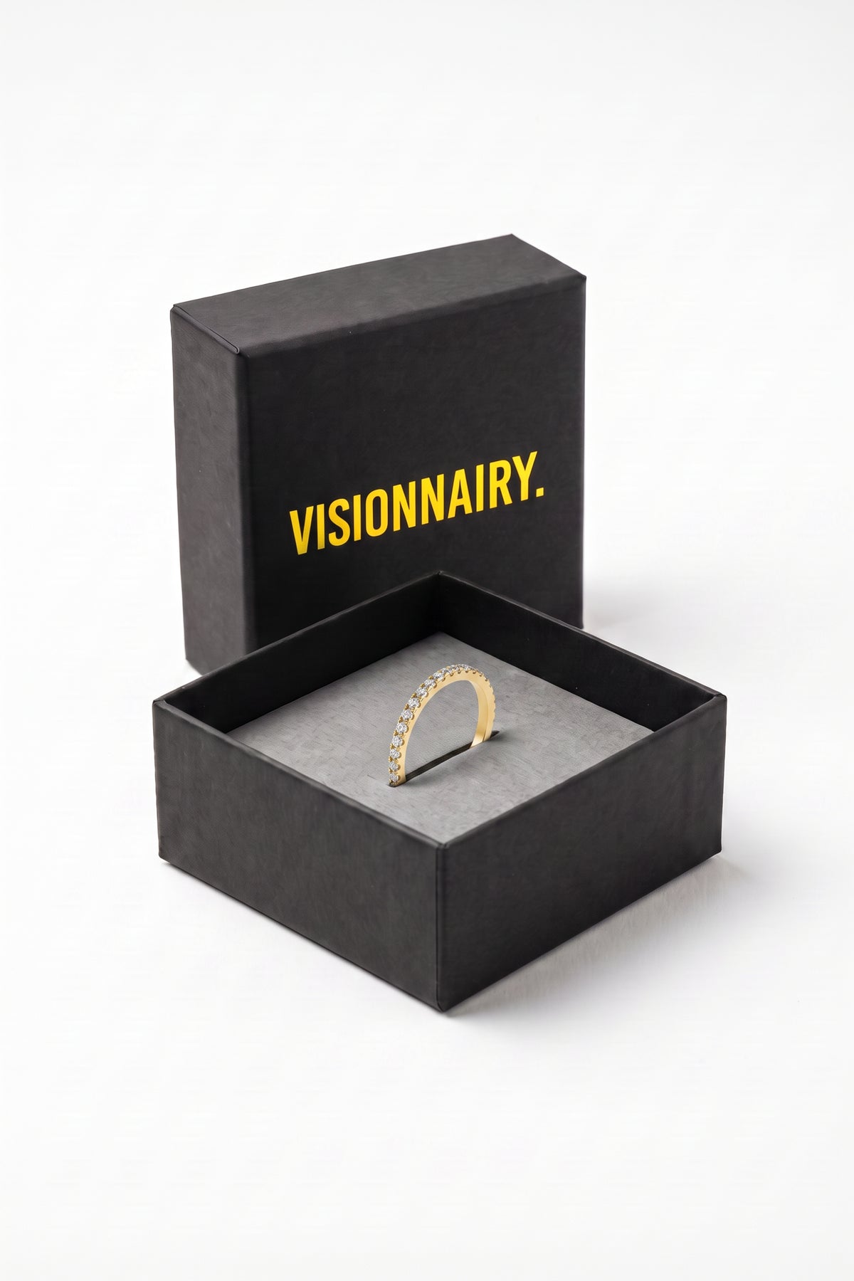 Gold Plated Ring Full Eternity Crystal
