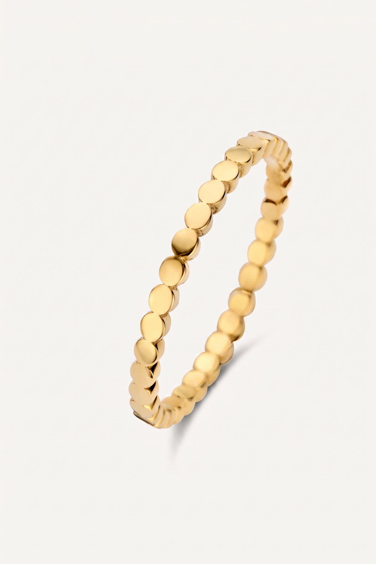 Gold Plated Ring Flat Bead Band