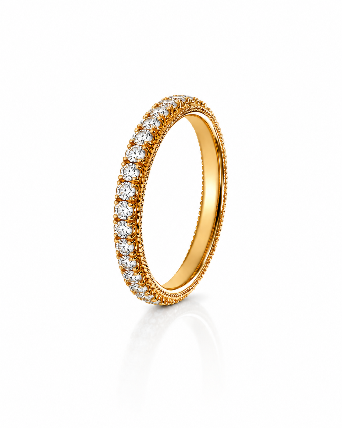 Gold Crystal Eternity Ring