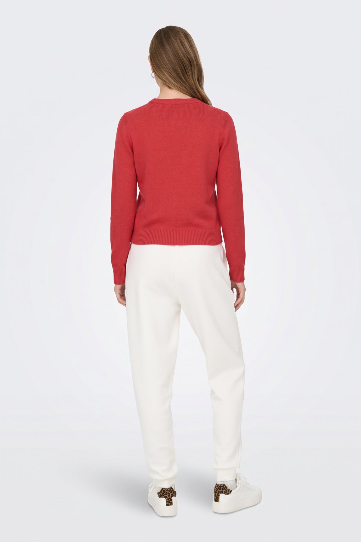 Red piece full length on model