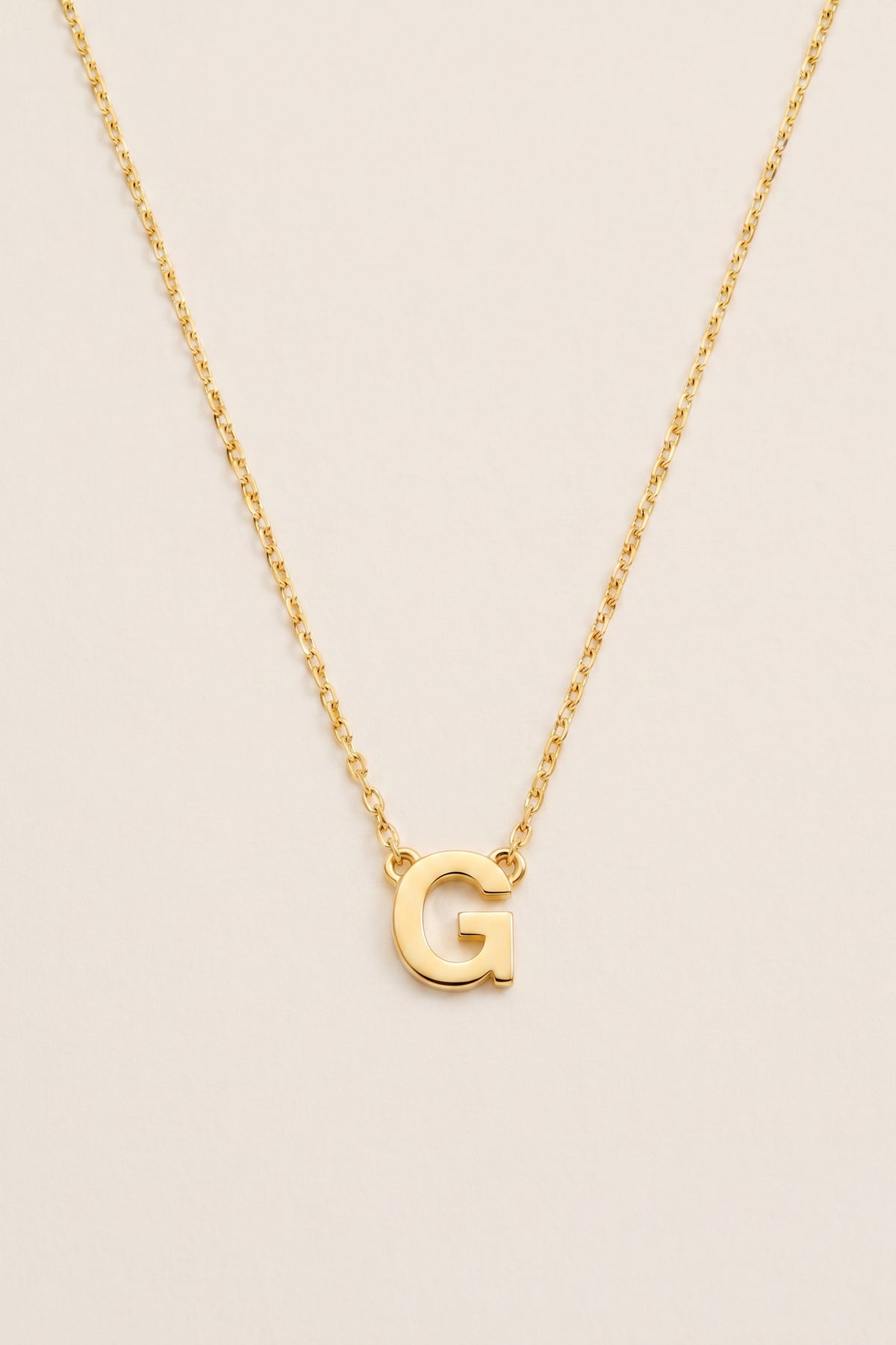 Gold Plated Necklace Initial Letter G