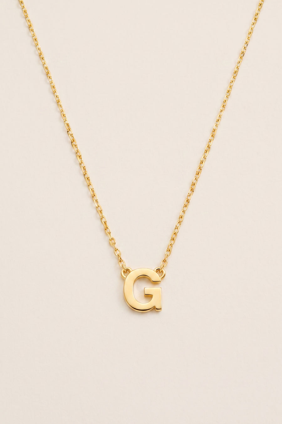 Gold Plated Necklace Initial Letter G