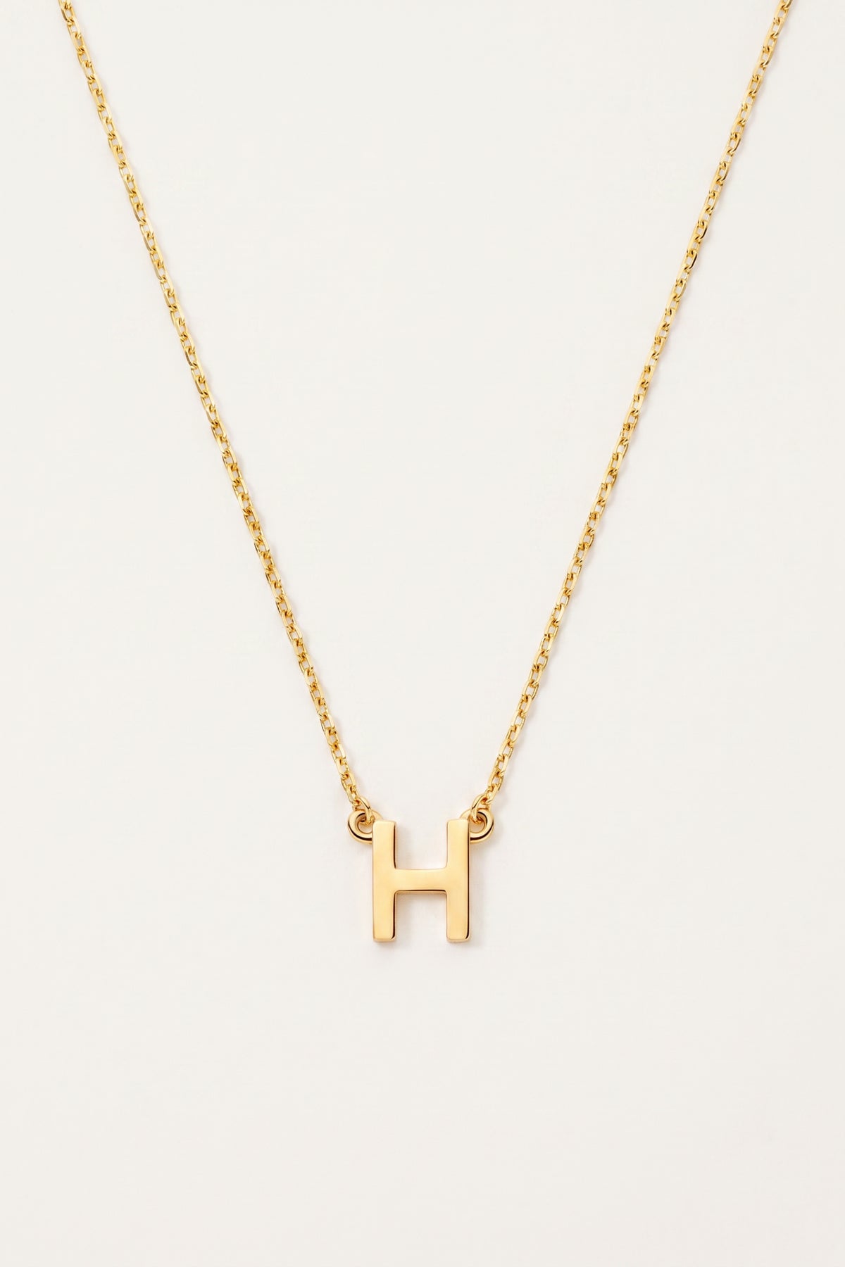 Gold Plated Necklace Initial Letter H