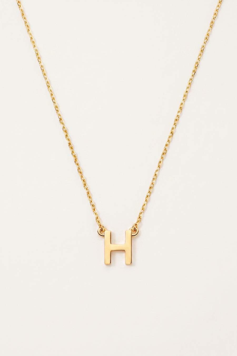 Gold Plated Necklace Initial Letter H