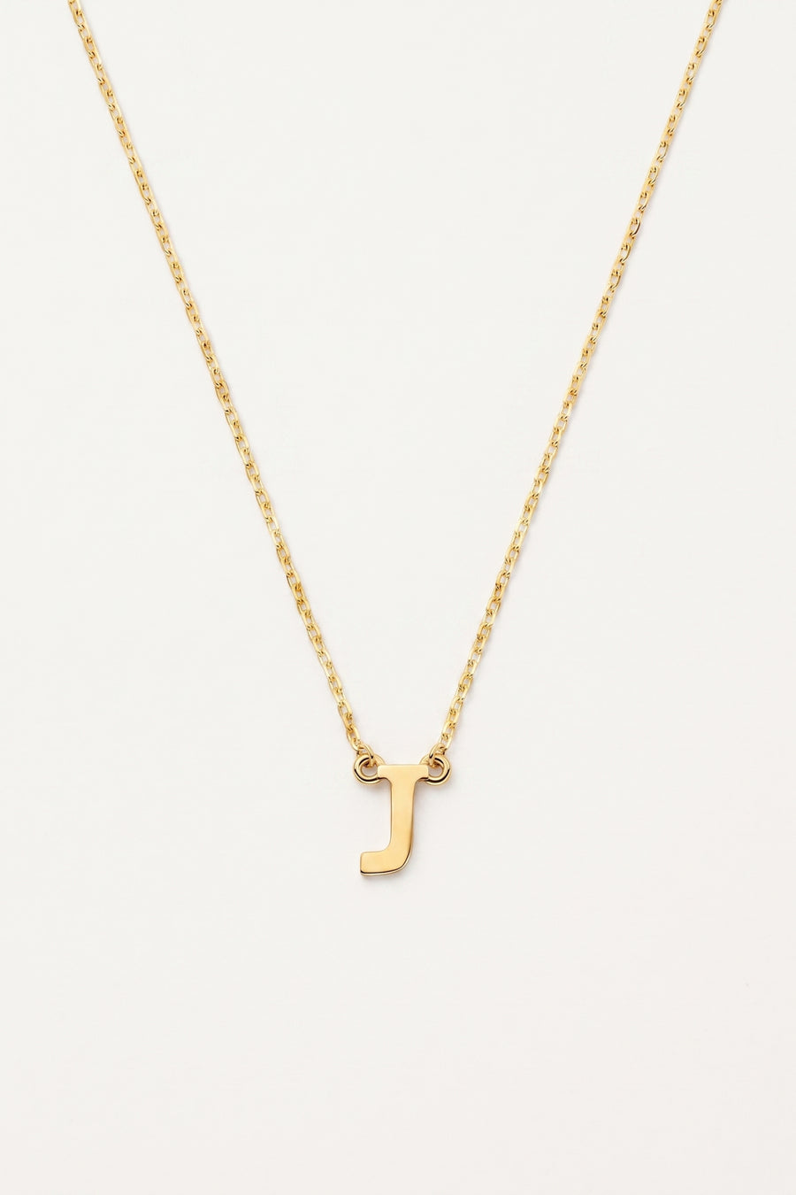 Gold Plated Necklace Initial Letter J
