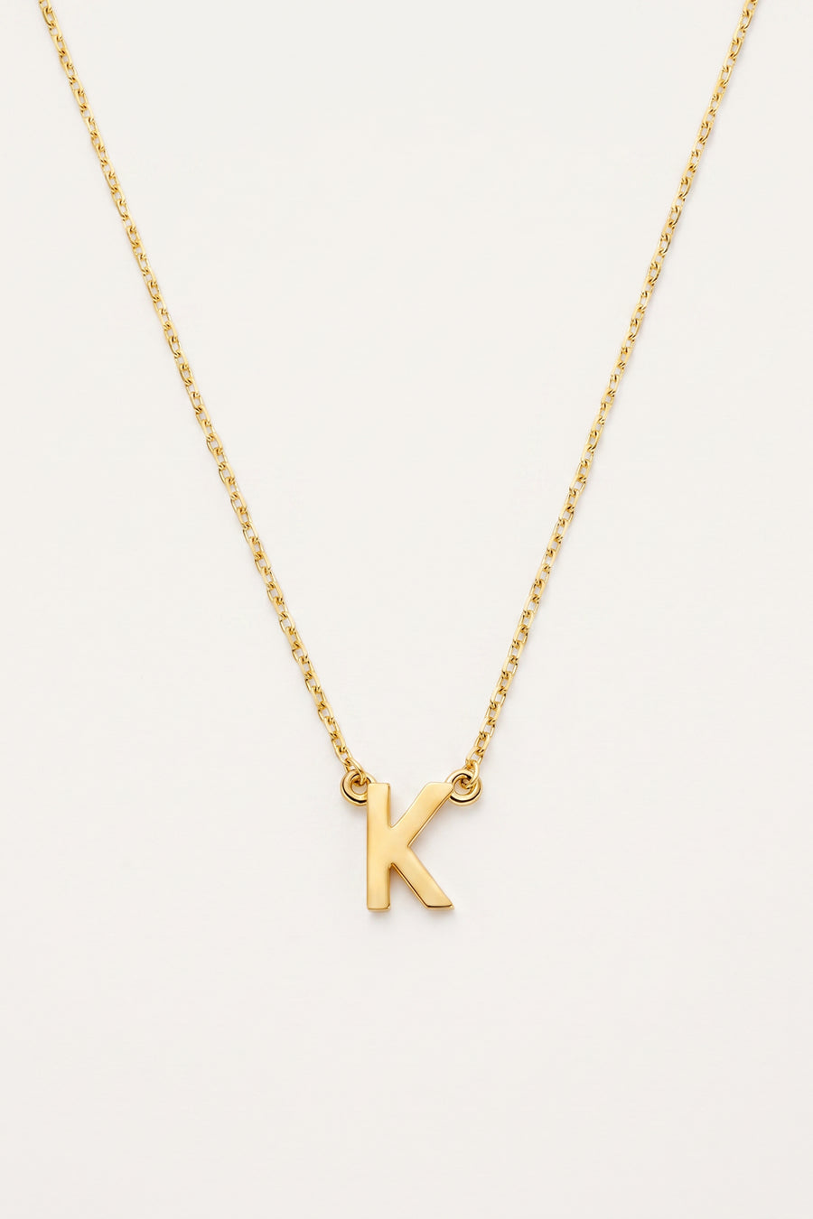 Gold Plated Necklace Initial Letter K
