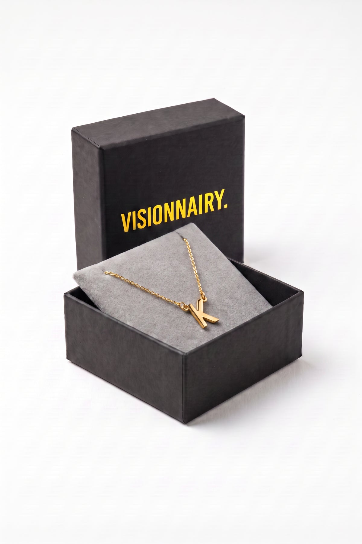 Gold Plated Necklace Initial Letter K