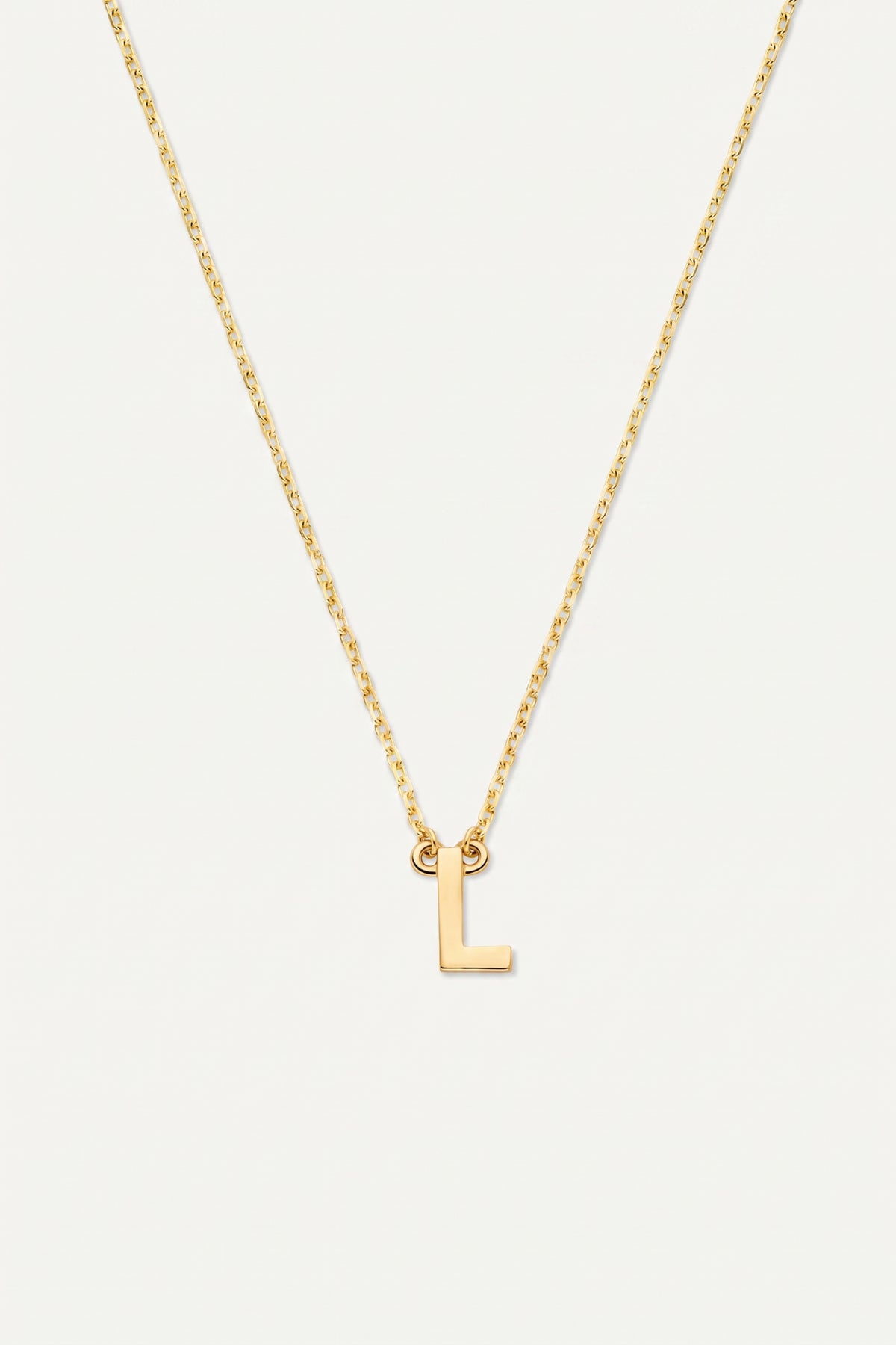 Gold Plated Necklace Initial Letter L