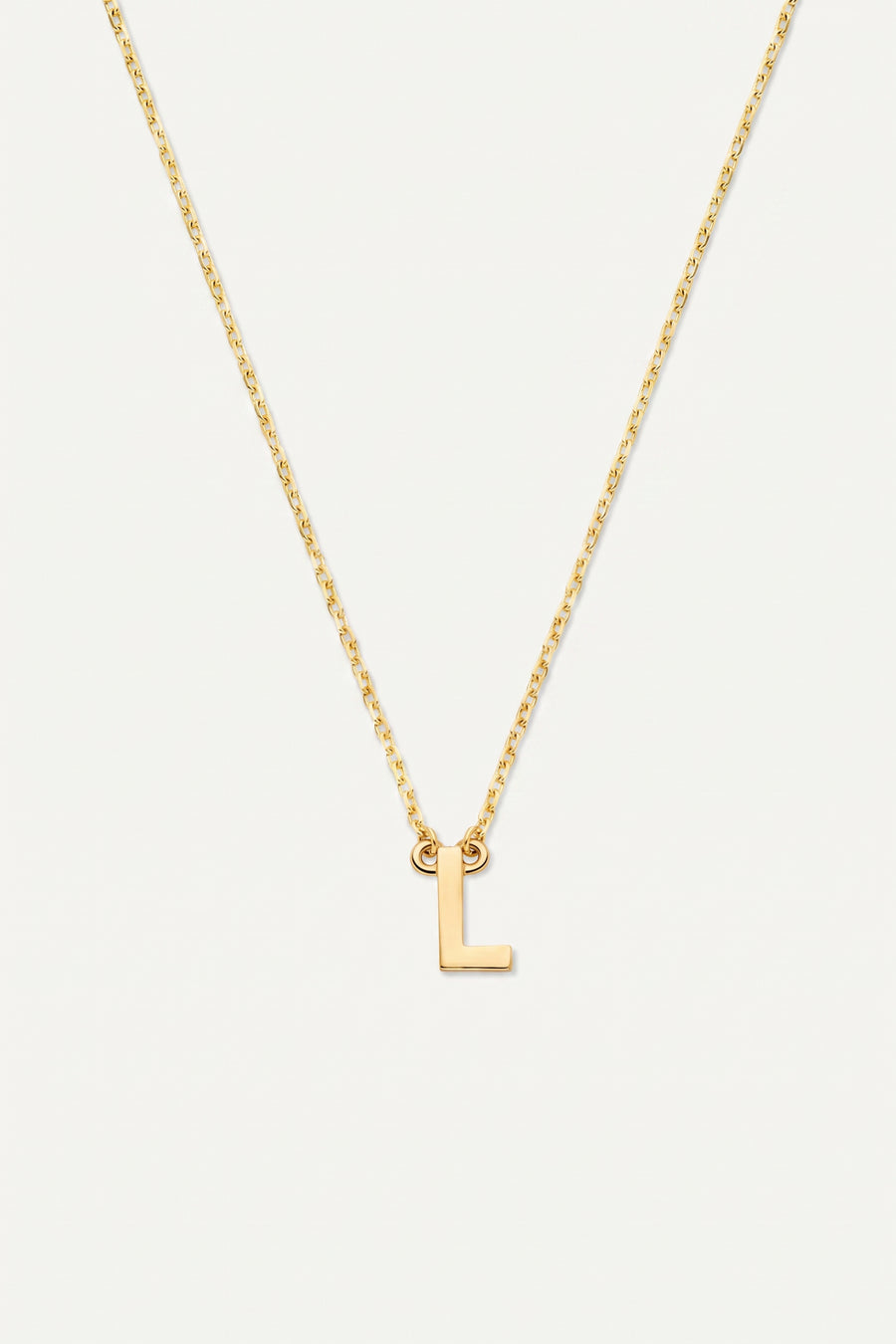 Gold Plated Necklace Initial Letter L