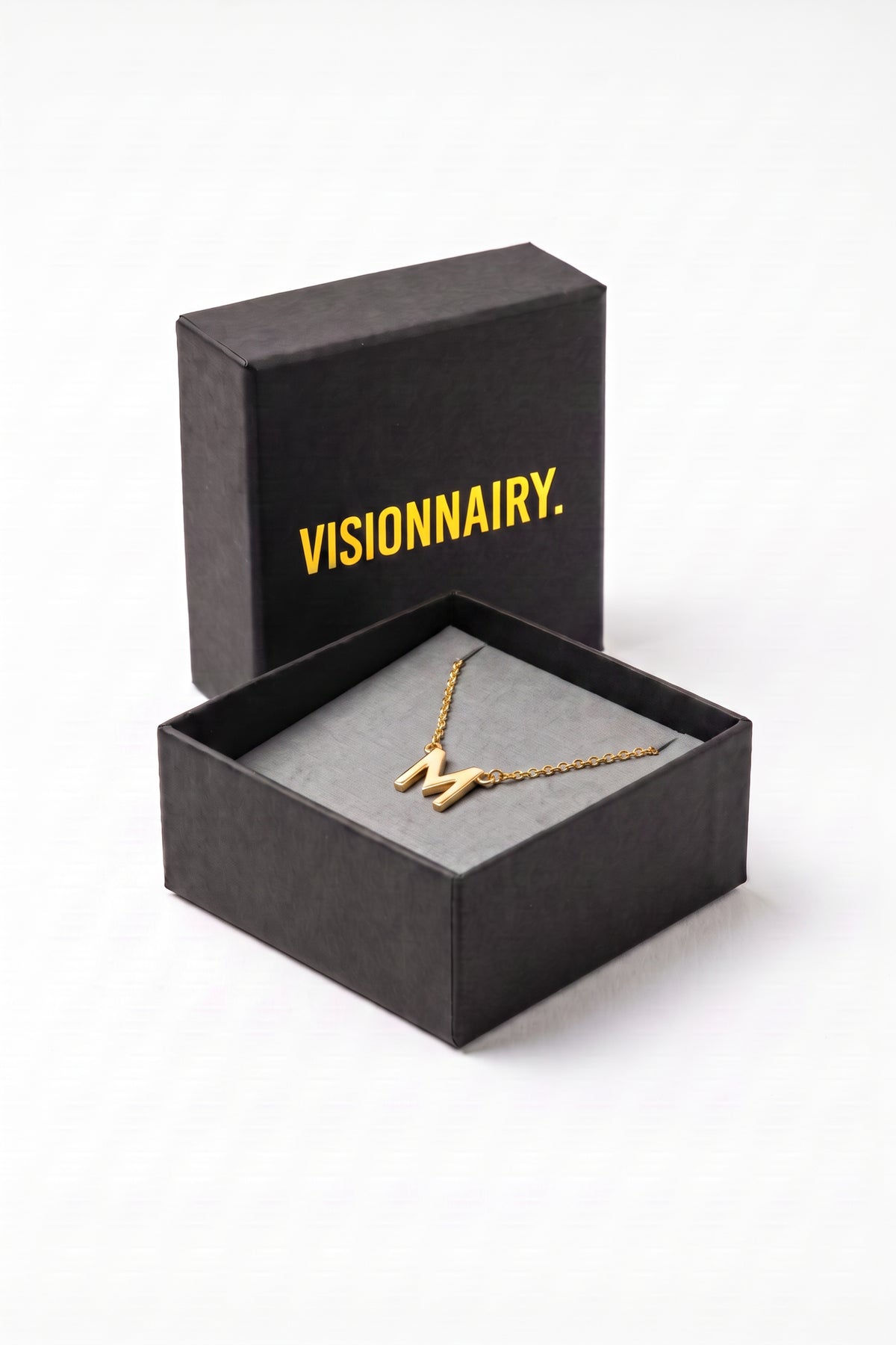 Gold Plated Necklace Initial Letter M