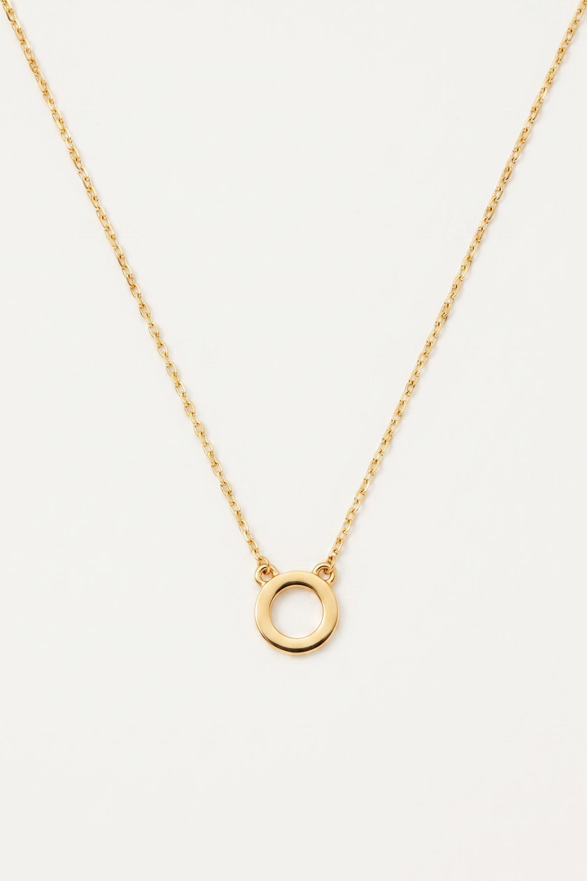 Gold Plated Necklace Initial Letter O