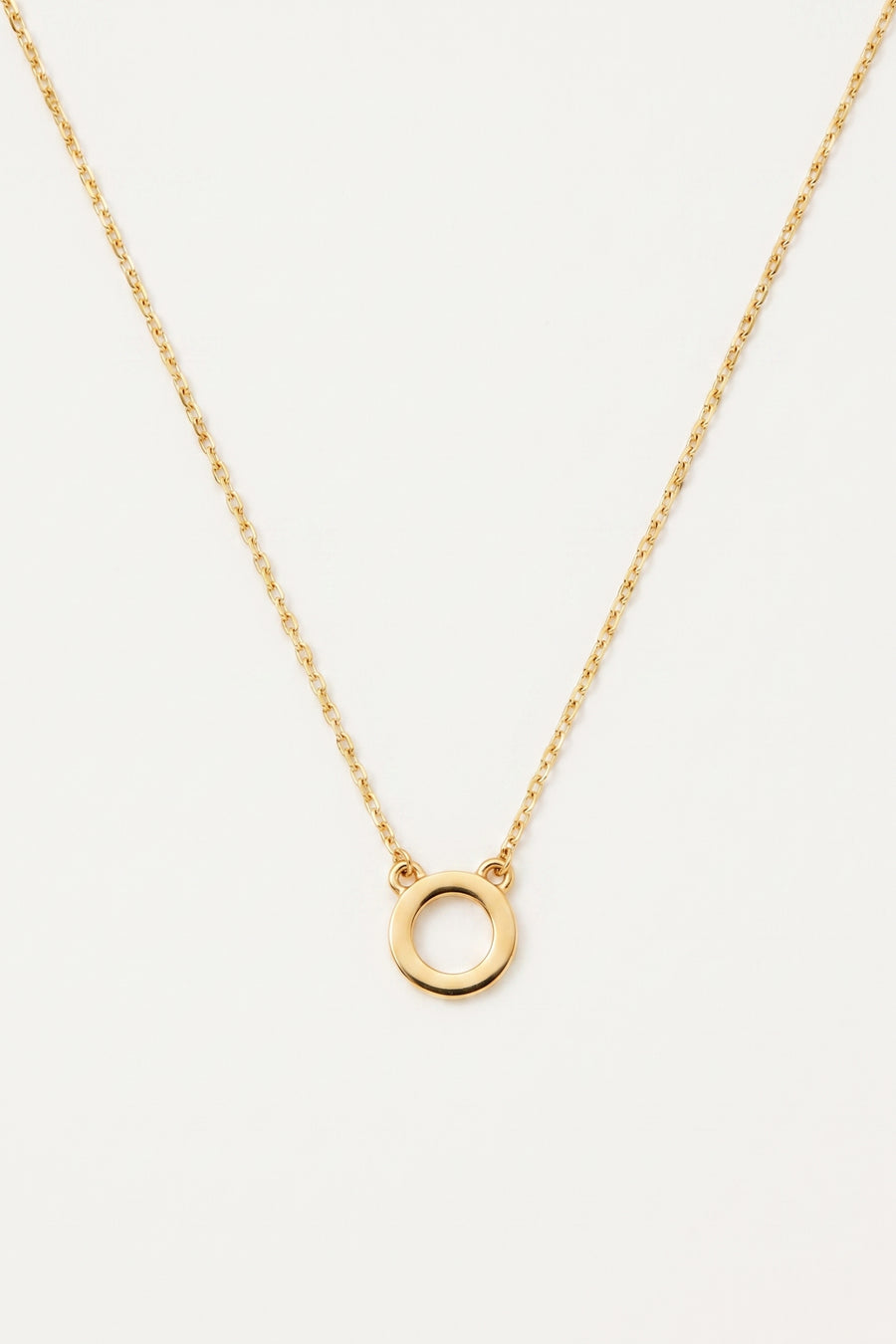 Gold Plated Necklace Initial Letter O