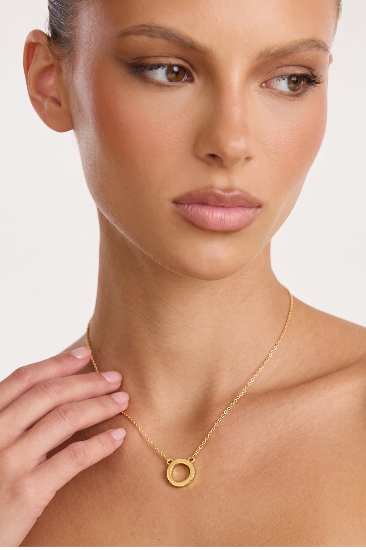 Gold Plated Necklace Initial Letter O