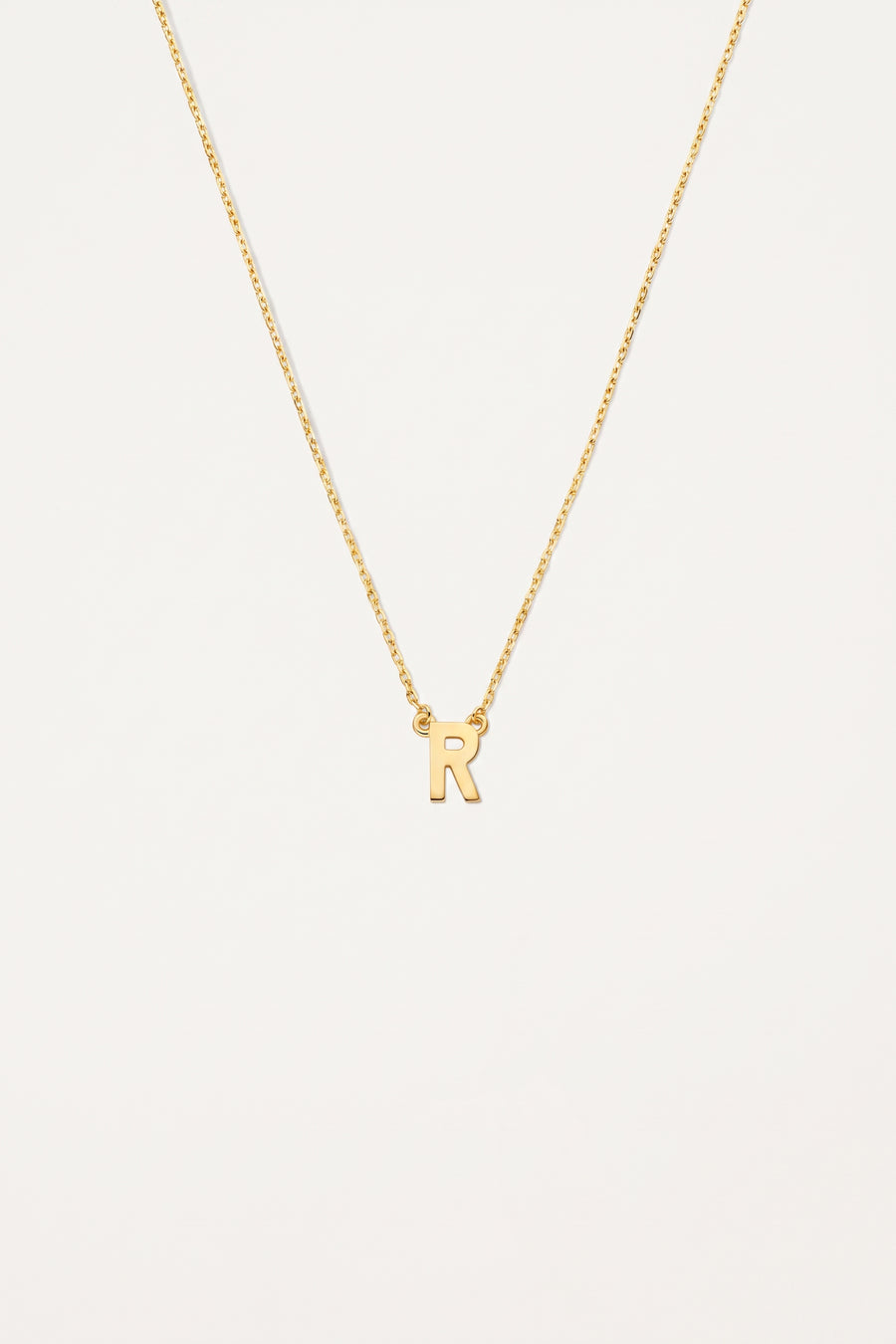 Gold Plated Necklace Initial Letter R