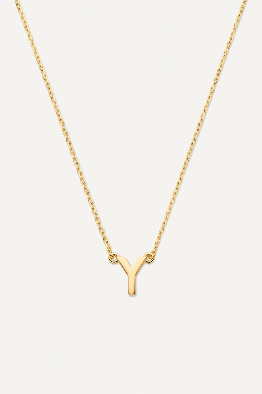 Gold Plated Necklace Initial Letter Y