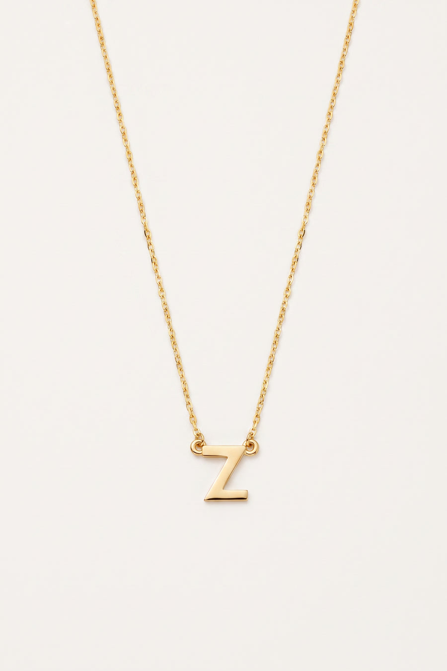 Gold Plated Necklace Initial Letter Z