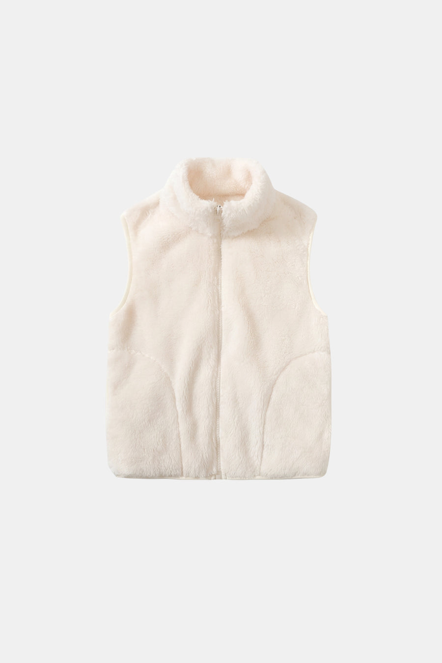 Faux Fur Gilet Cream Fluffy Women
