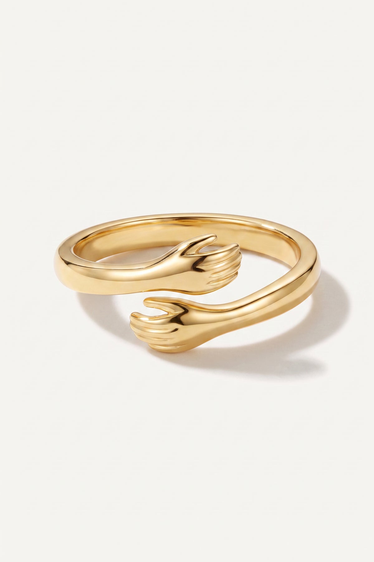 Gold Plated Ring Hug Open Wrap