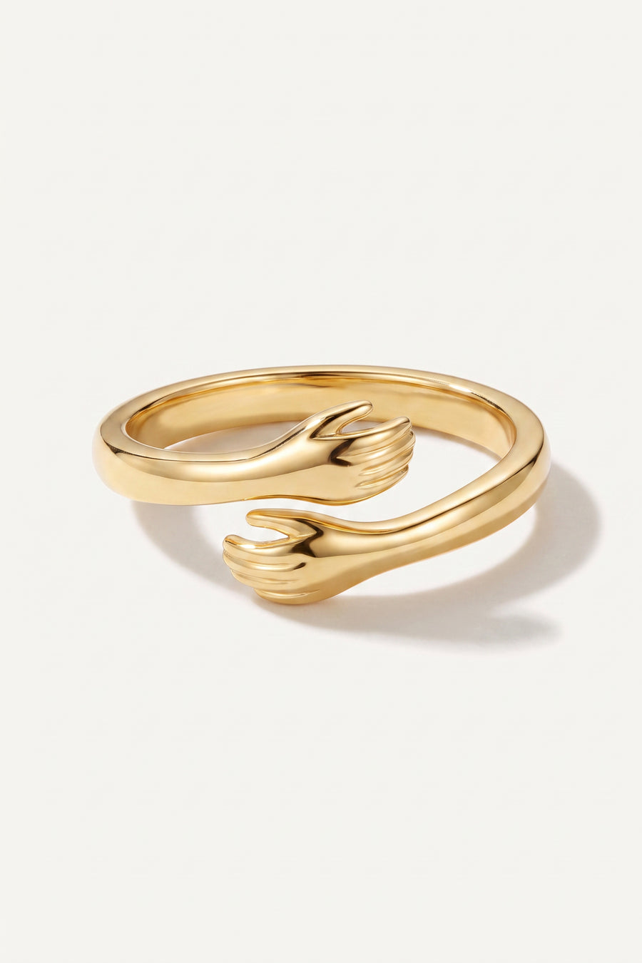 Gold Plated Ring Hug Open Wrap