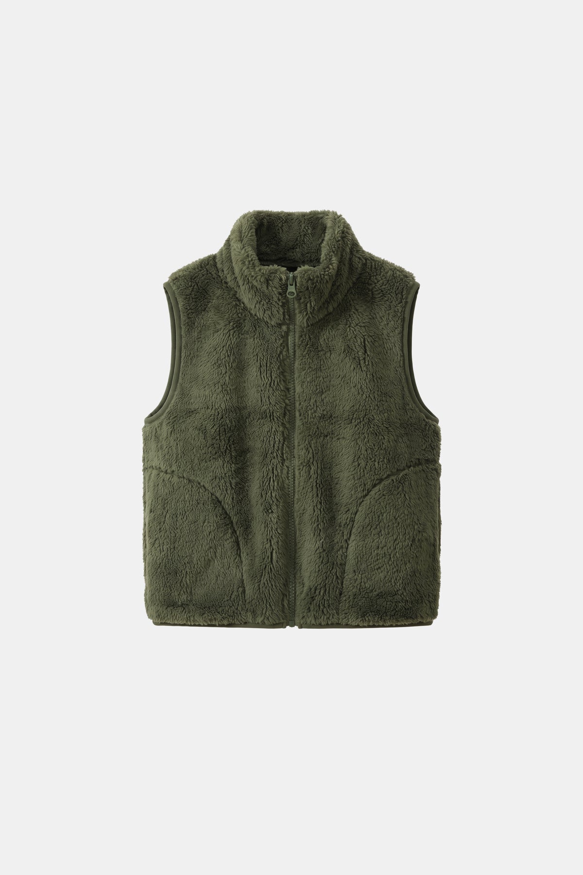 Faux Fur Gilet Green Fluffy Women