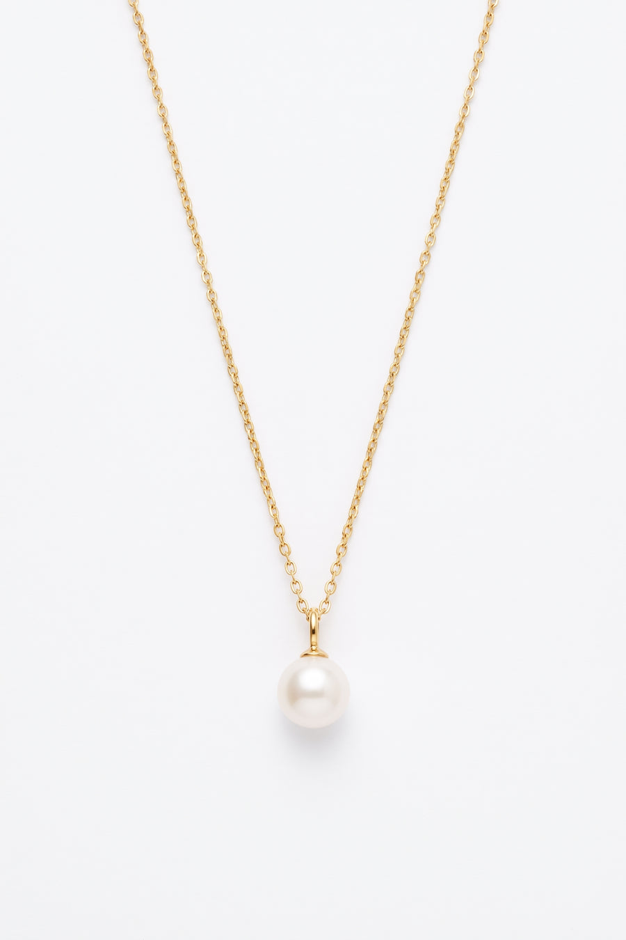 Gold Plated Necklace Pearl Drop Pendant