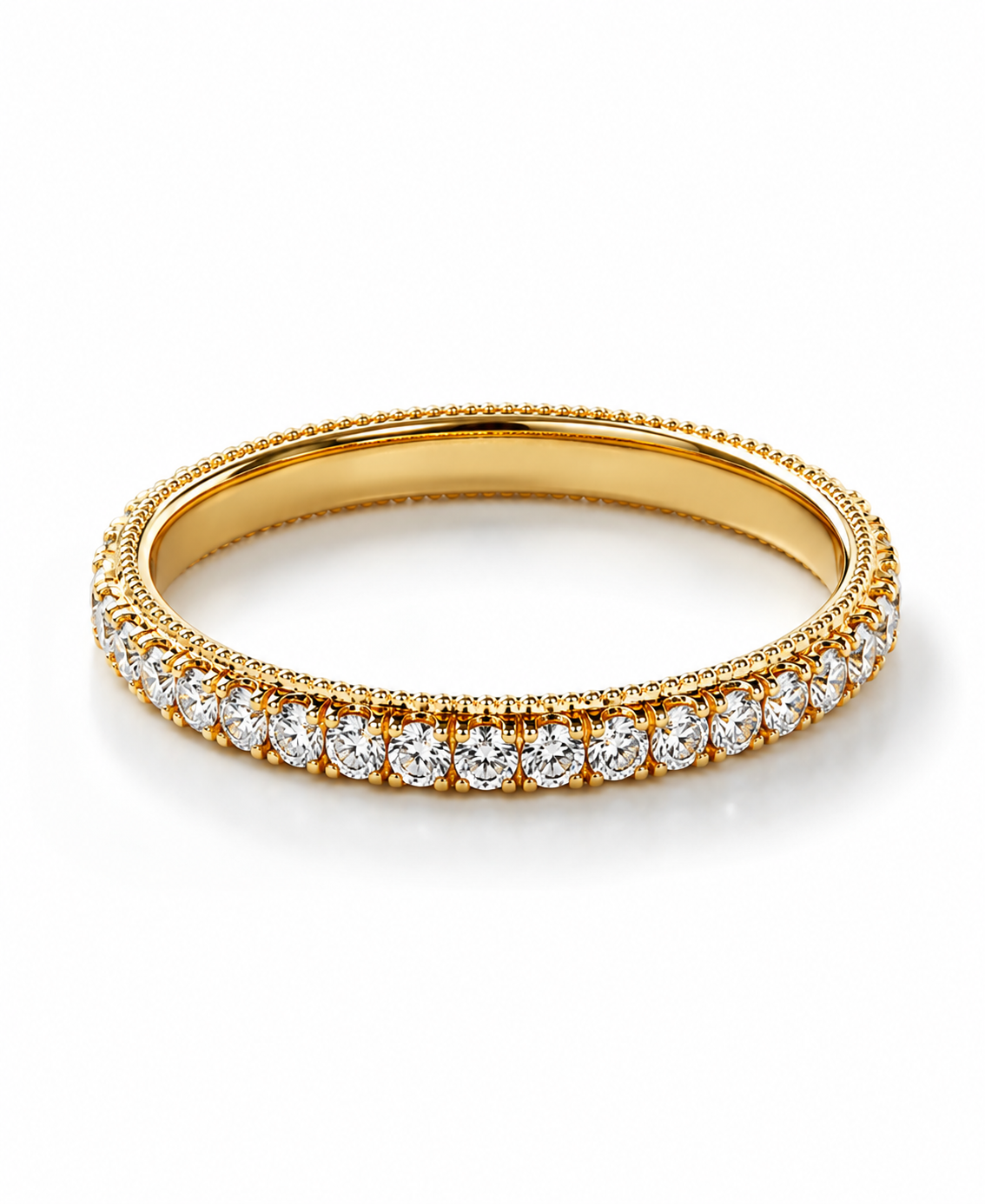 Gold Crystal Eternity Ring
