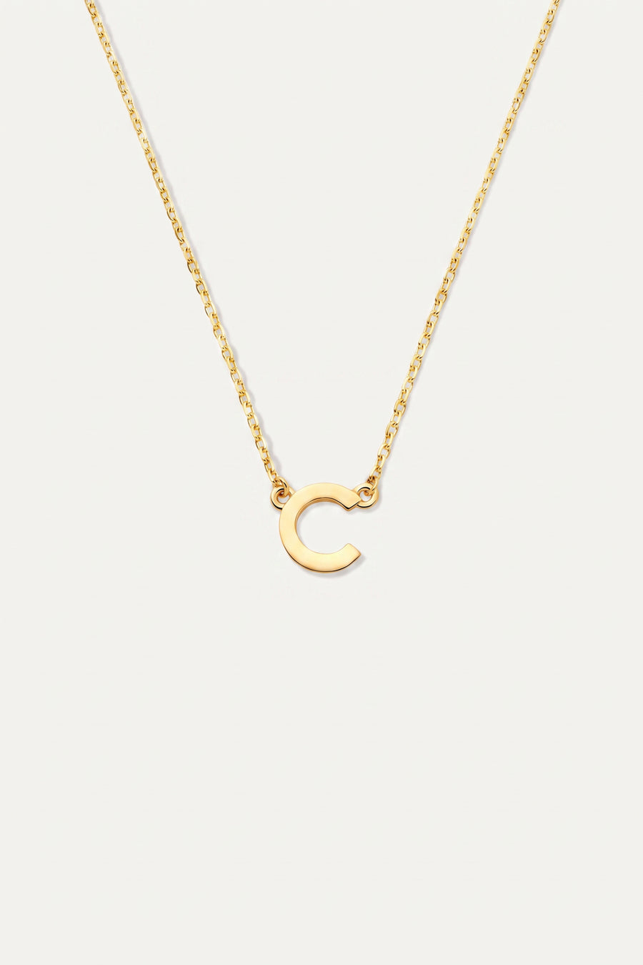 Gold Plated Necklace Initial Letter C