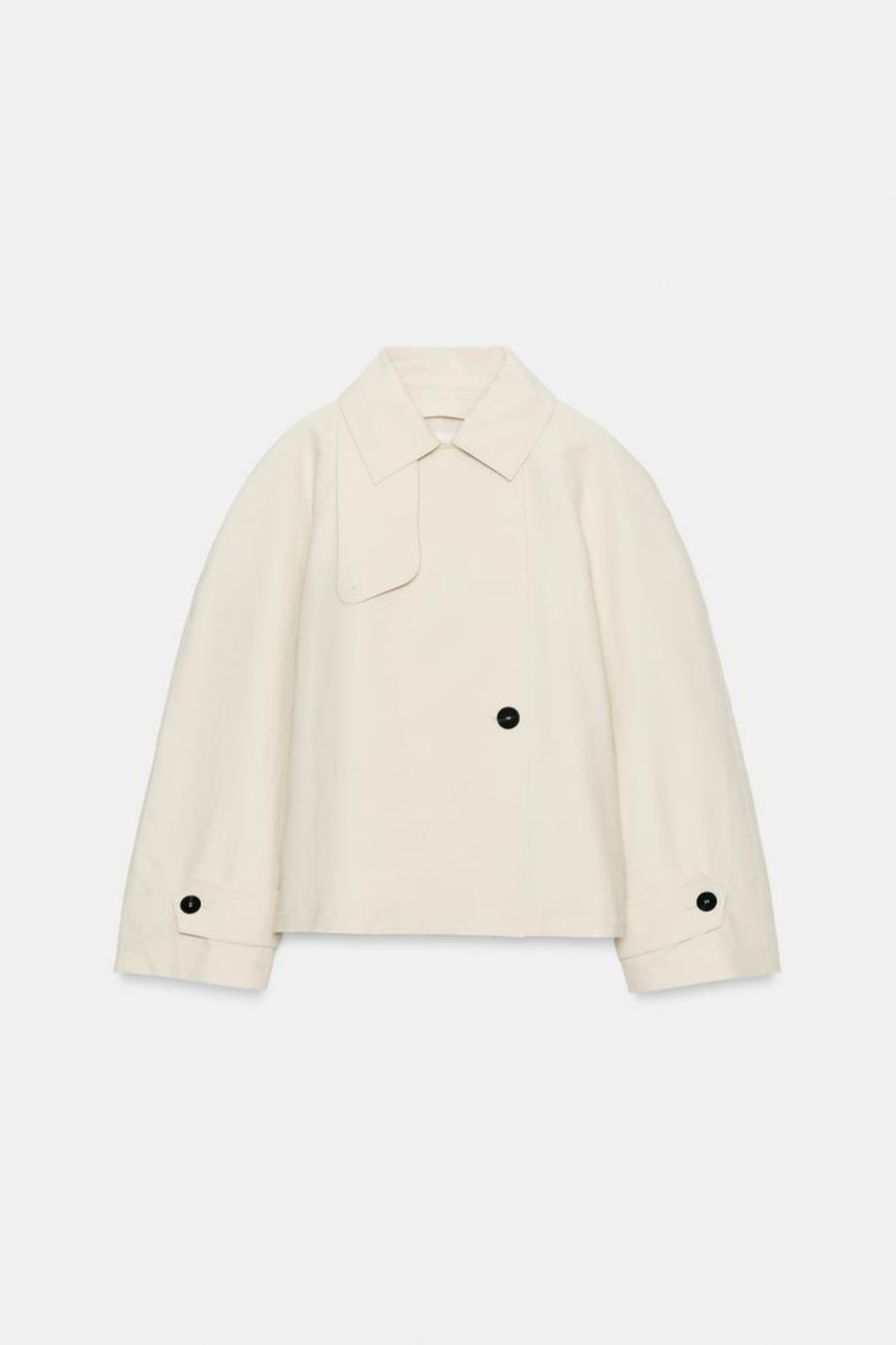 Cream Cropped Trench Jacket Lightweight Women