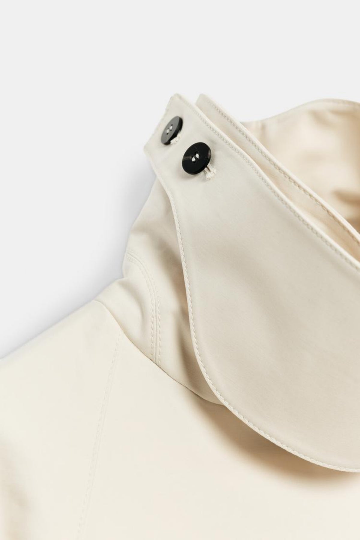 Cream Cropped Trench Jacket Lightweight Women
