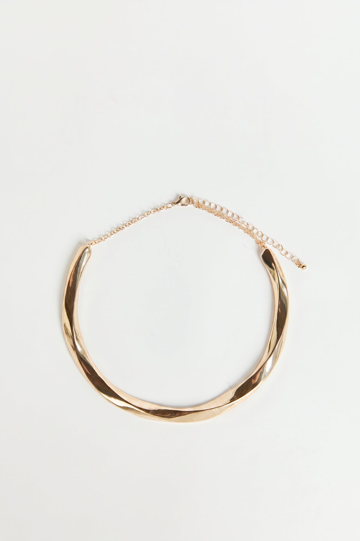 Gold Plated Necklace Twisted Collar Choker